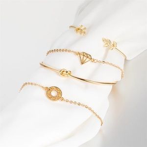 4pc Bracelet Set Charm Set